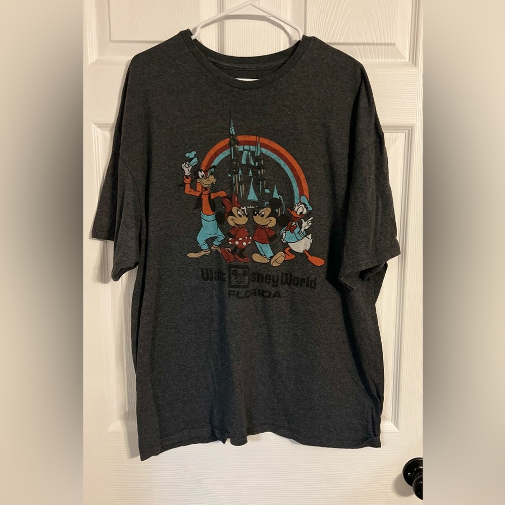 disney authentic original Xxl Dark Gray Graphic Tshirt Short Sleeve Florida